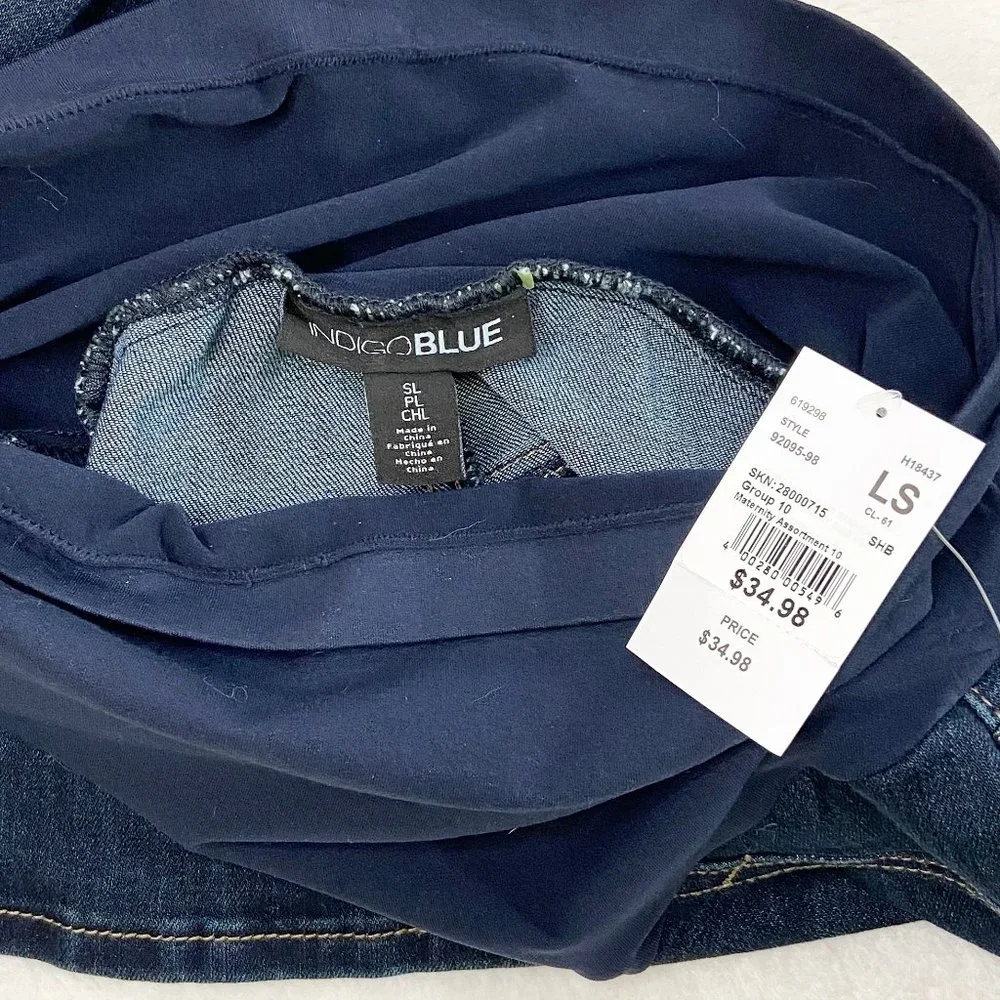 Motherhood Maternity Indigo Blue Bootcut Denim Jeans Long Small